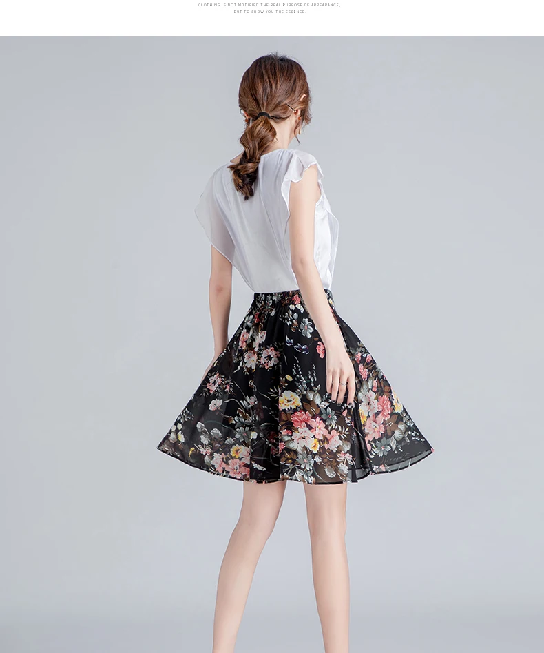 ZUZK Women Loose Cool Casual Chiffon Wide Leg Shorts Summer Comfortable Elastic High Waist Elegant Short Pants Skirt