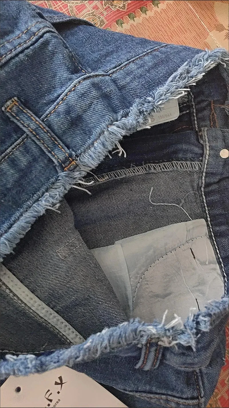 Jeans Women Summer Denim Shorts Wide-leg Pants Raw-edge Pocket Casual Pants Lady Loose Thin Wide-leg Pants White Black Blue