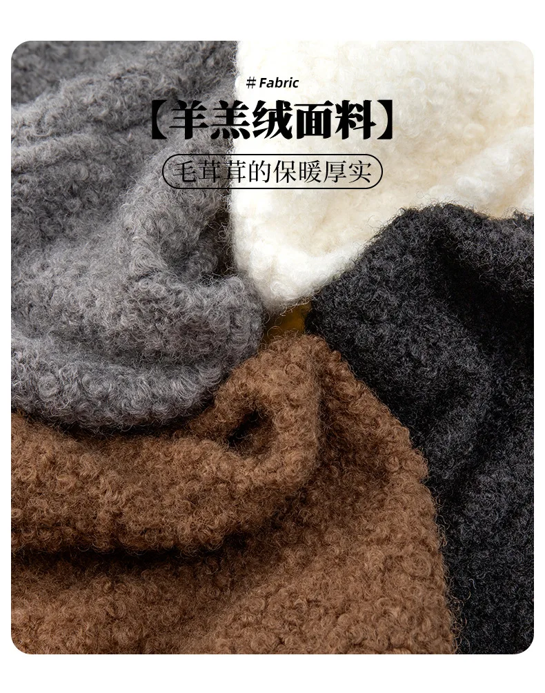 Autumn Winter Faux Lamb Wool Shorts for Women Korean Casual High Waist Wide Leg Shorts Female Warm Comfort Mini Short Pants