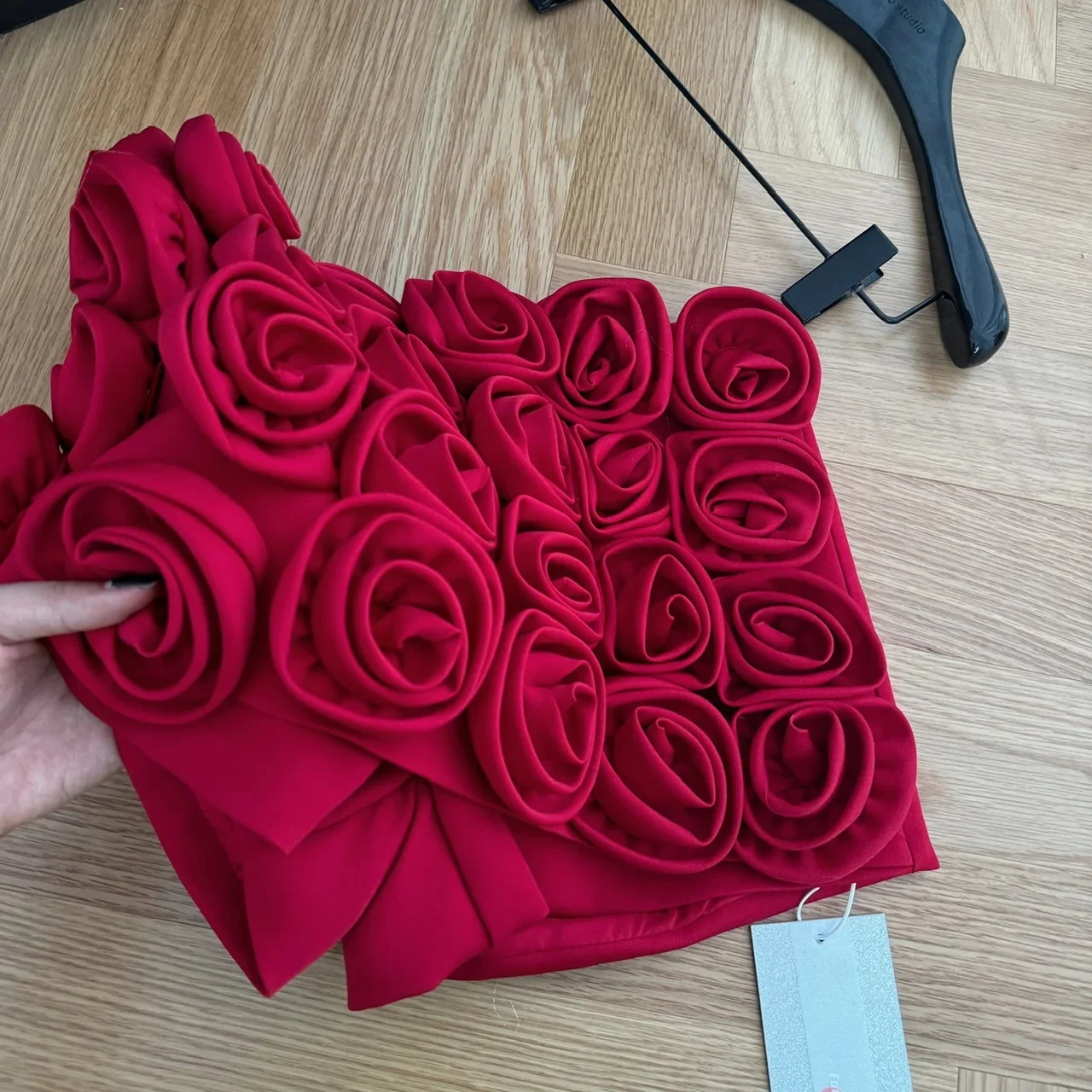 SMTHMA New Autumn Small Fragrance Style 3D Three-Dimensional Rose Flower Short Women's Elegant Temperament Runway Shorts