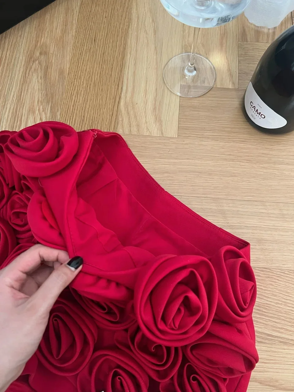 SMTHMA New Autumn Small Fragrance Style 3D Three-Dimensional Rose Flower Short Women's Elegant Temperament Runway Shorts