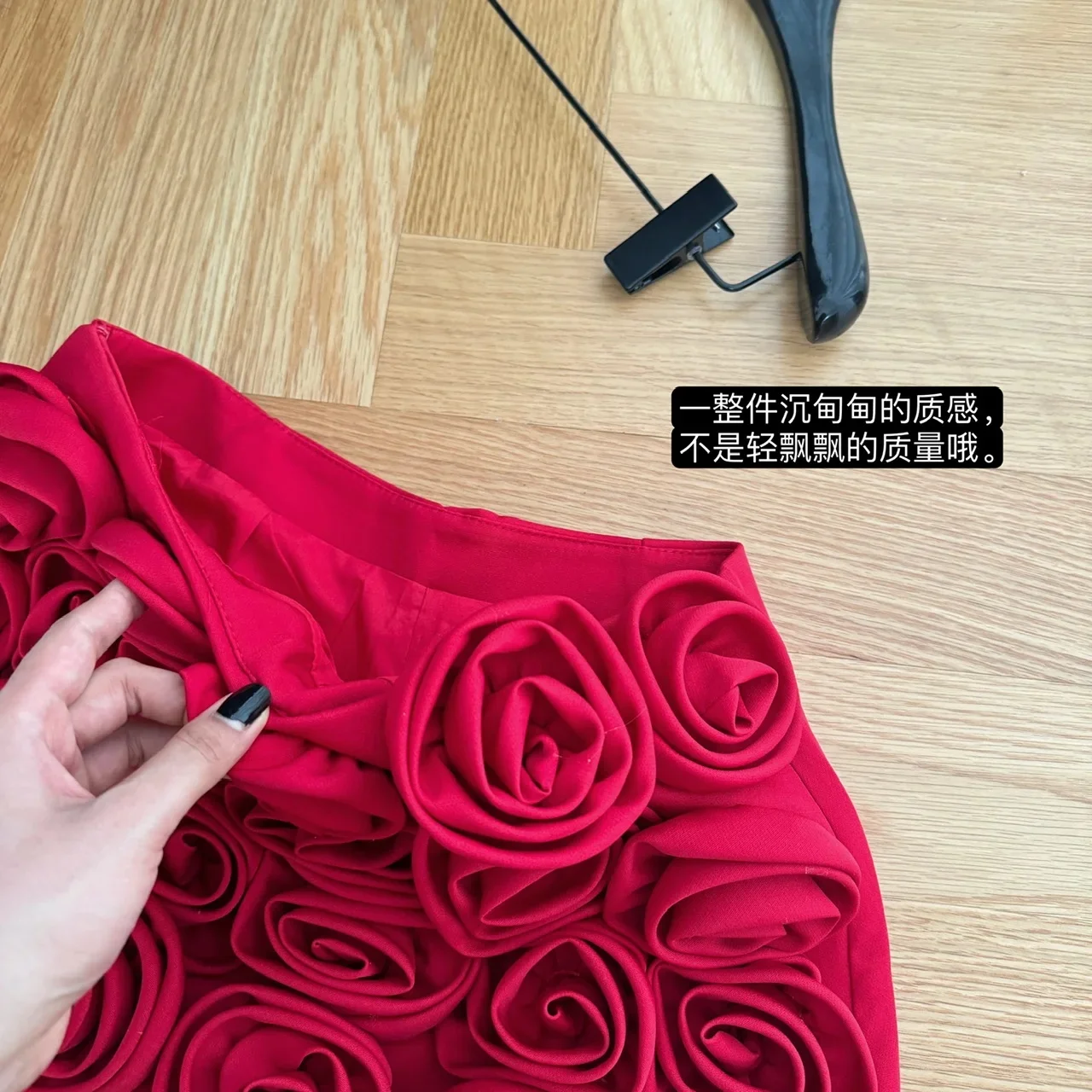 SMTHMA New Autumn Small Fragrance Style 3D Three-Dimensional Rose Flower Short Women's Elegant Temperament Runway Shorts
