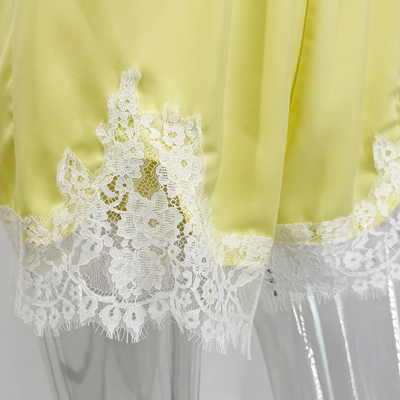 Tornova Lace Floral Wide-leg Shorts For Women 2026 Autumn New Fashion High Waist Shorts Satin Splice Female Casual Commuting