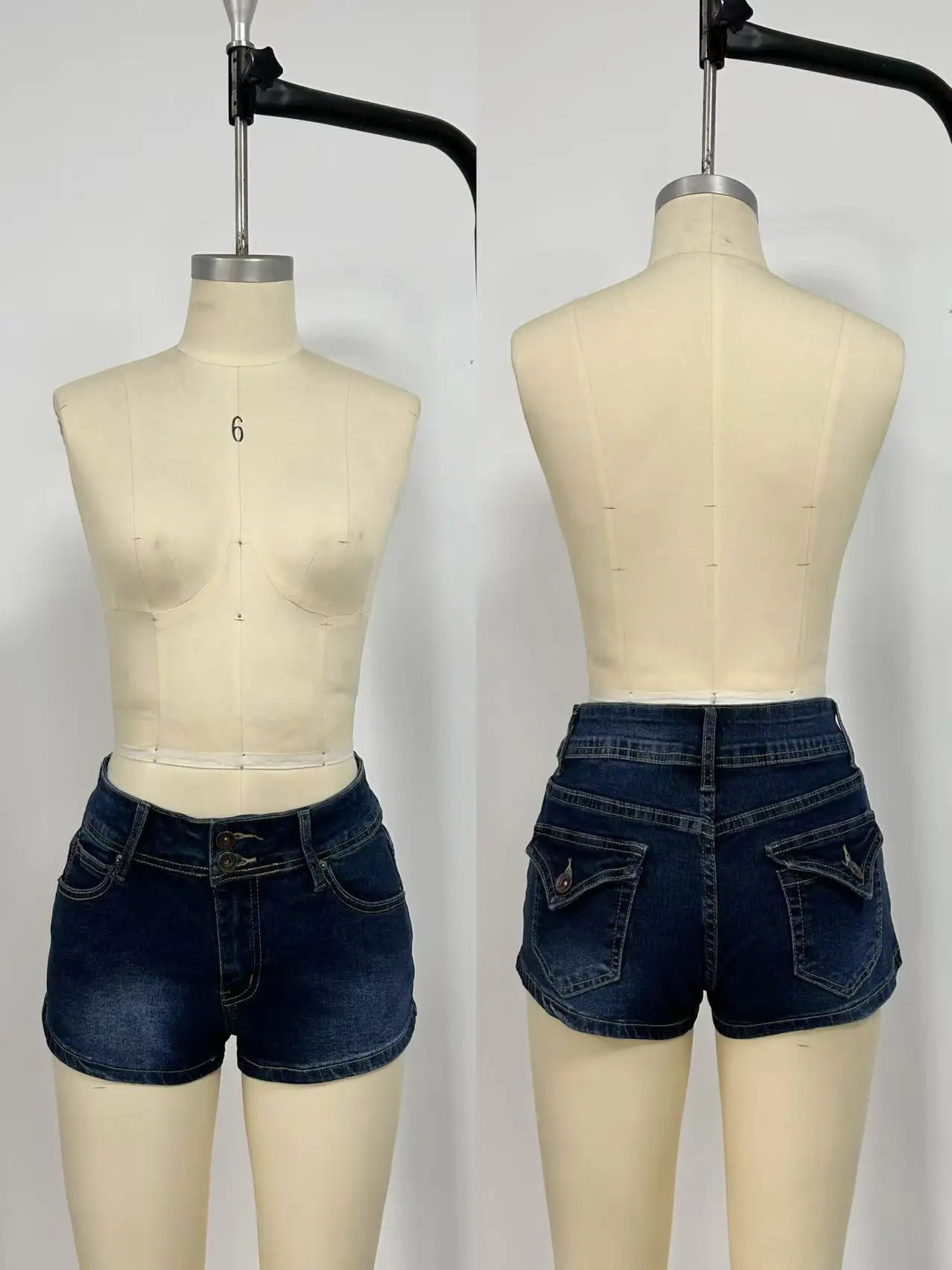 2026 New Fashion Personality Tight Hot Girl Low-rise Stretch Women's Denim Shorts