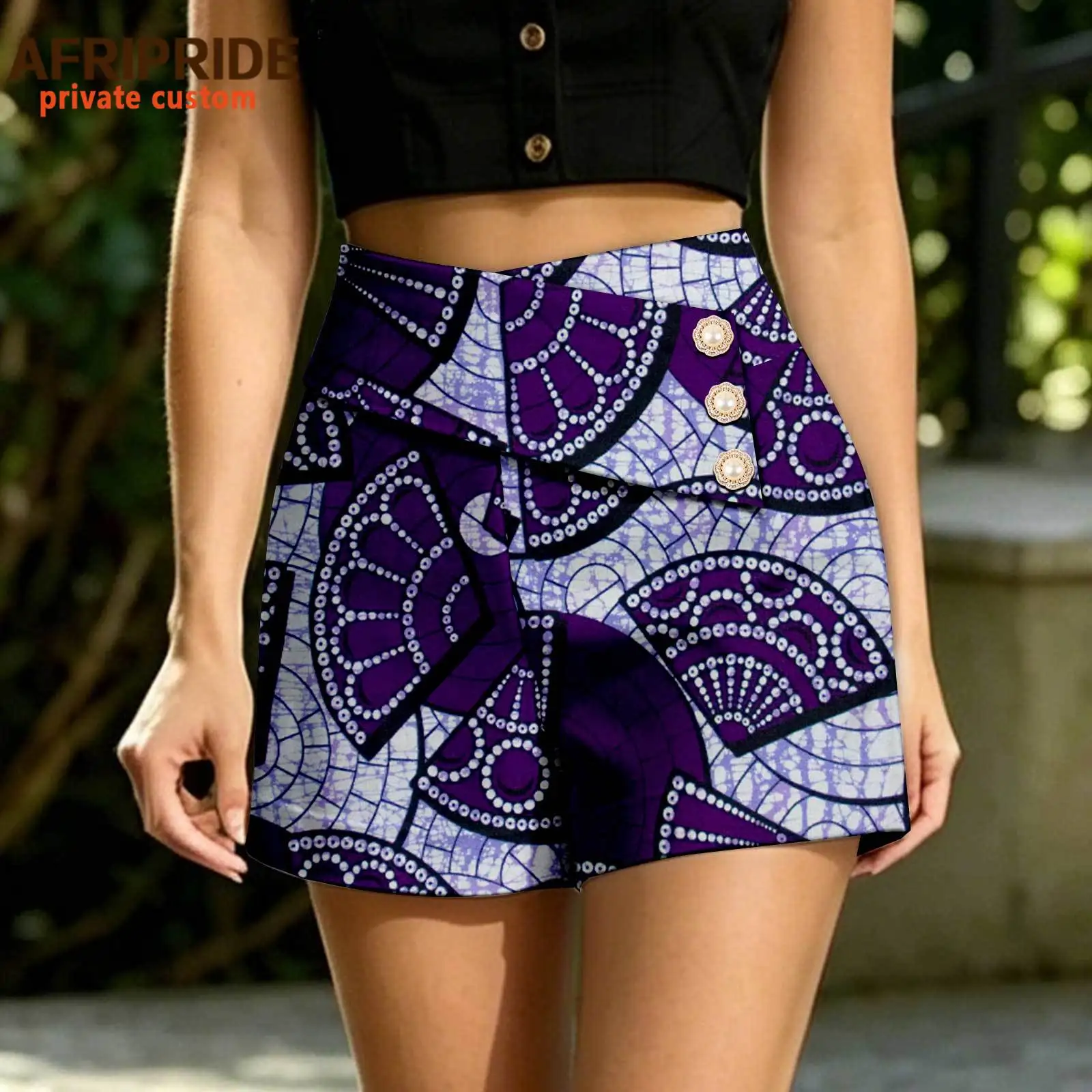 Women's High Waist Summer Shorts Floral Print Pants Pearl button Comfy Stretchy Elastic Waist Casual Athletic Home 2621024