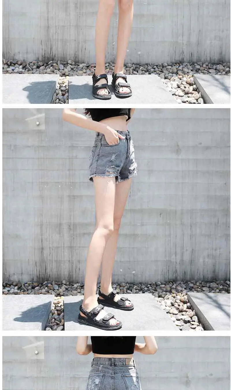 Aesthetic Summer Hot Wide Leg Loose Ripped High Waist Korean Fashion Vintage Short Pants Casual Women's Jean Denim Shorts Female