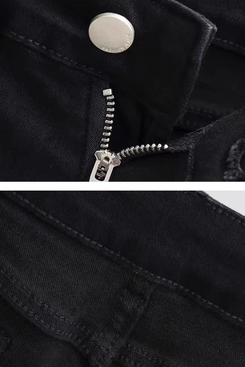 Summer Black Hot Shorts for Women Sexy Low Rise Y2K Gothic Tight Denim Short Pants Female Harajuku Streetwear Grunge Mini Shorts