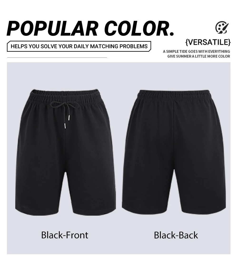 Summer Sport Loose Short Pants Female S-2XL Simple Pocket Solid Bottom Fitness Gym Casual Shorts All-Match Street Sportpants