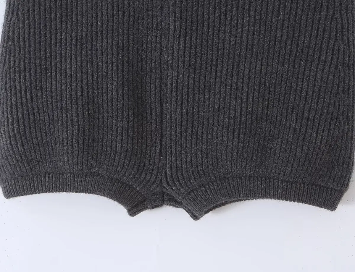 YENKYE Women Contrast Color Elastic High Waist Knit Shorts t Casual Short Pants Lady Bottoms
