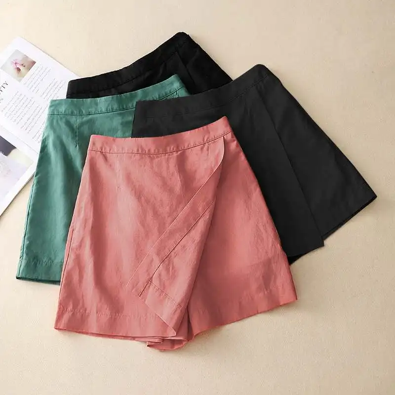 ZANZEA Women Summer Sports Shorts Korean Fashion Culottes 2024 Solid Casual Culotte Pant Elastic High Waist Shorts Streetwear