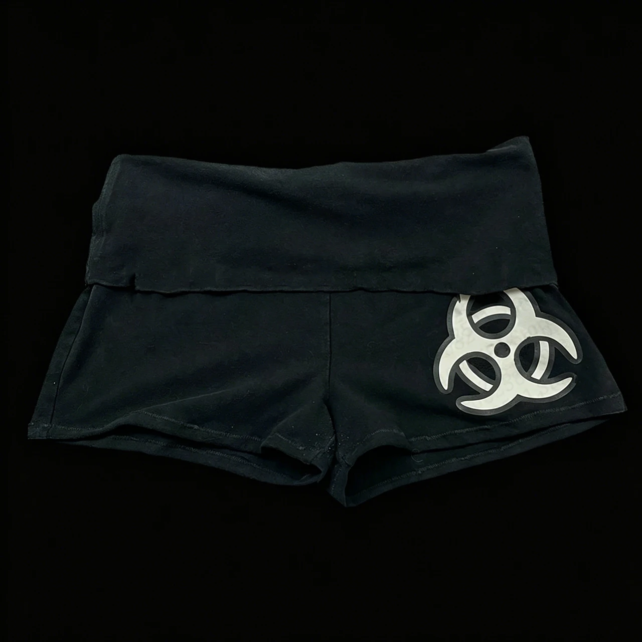 Gothic Summer Aesthetics Retro 2000s Fashion Color blocked Letter Printed Casual Basic Shorts Hip Hop Rock Street Style Punk