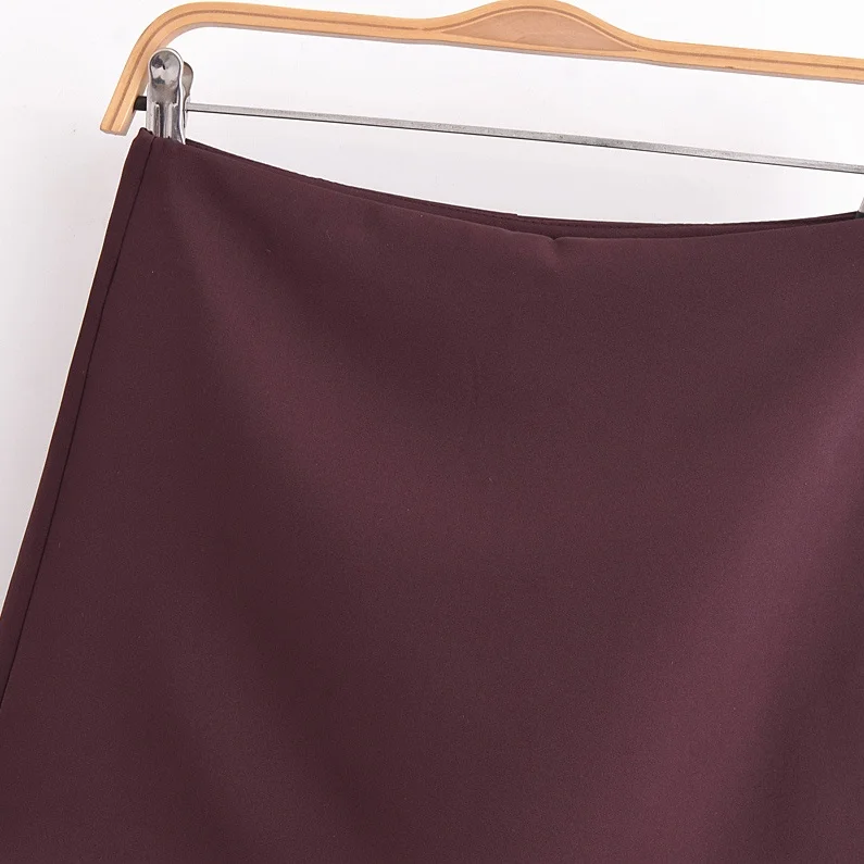 BSAY Shorts for Women Fashion Autumn Winter New Comfortable Casual Solid Color Side Zip Middle-waisted A-line Culotte Skirt Pant