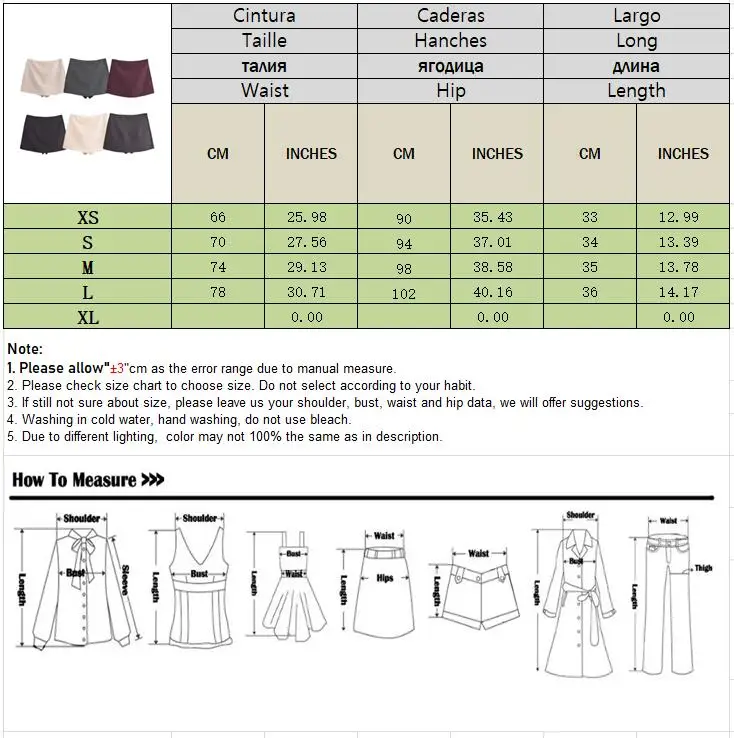 BSAY Shorts for Women Fashion Autumn Winter New Comfortable Casual Solid Color Side Zip Middle-waisted A-line Culotte Skirt Pant