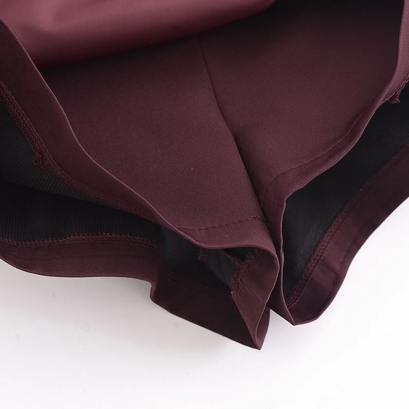 BSAY Shorts for Women Fashion Autumn Winter New Comfortable Casual Solid Color Side Zip Middle-waisted A-line Culotte Skirt Pant