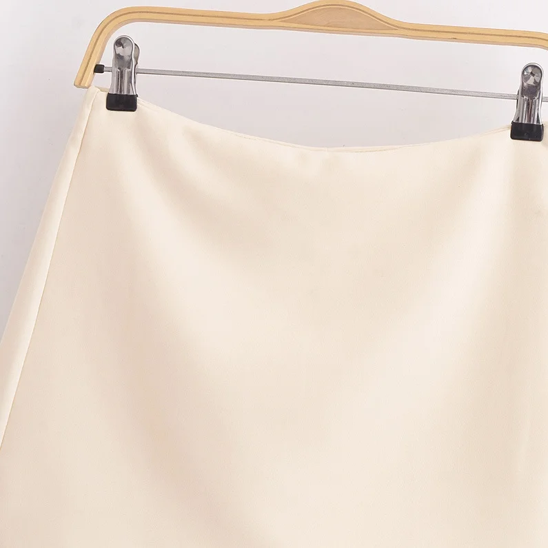 BSAY Shorts for Women Fashion Autumn Winter New Comfortable Casual Solid Color Side Zip Middle-waisted A-line Culotte Skirt Pant