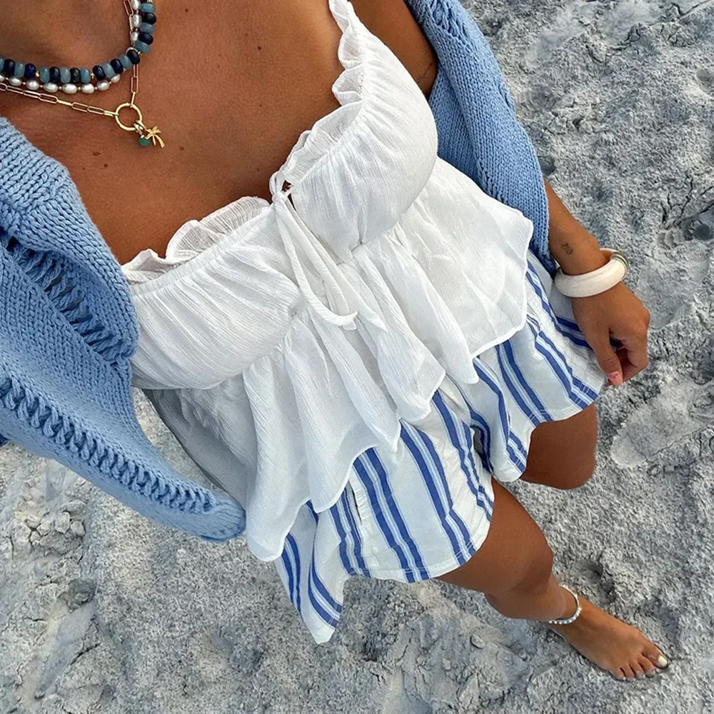 Straight Striped Casual Pockets Beach Shorts Women Fashion Shorts Summer Short Pants Ladies Short Women Shorts Sport Femme Pants
