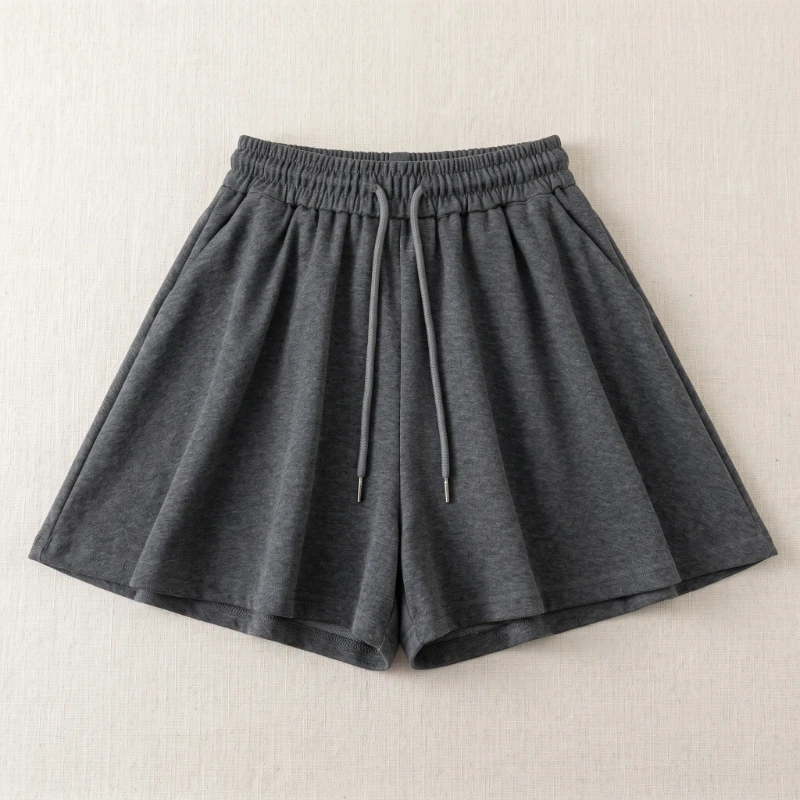 2026 Summer New High Waist Wide Leg Women's Sports Shorts Loose Fit A-Line Shorts Casual Versatile Comfortable Short Pants