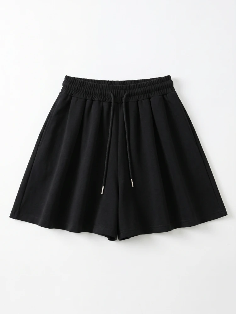 2026 Summer New High Waist Wide Leg Women's Sports Shorts Loose Fit A-Line Shorts Casual Versatile Comfortable Short Pants