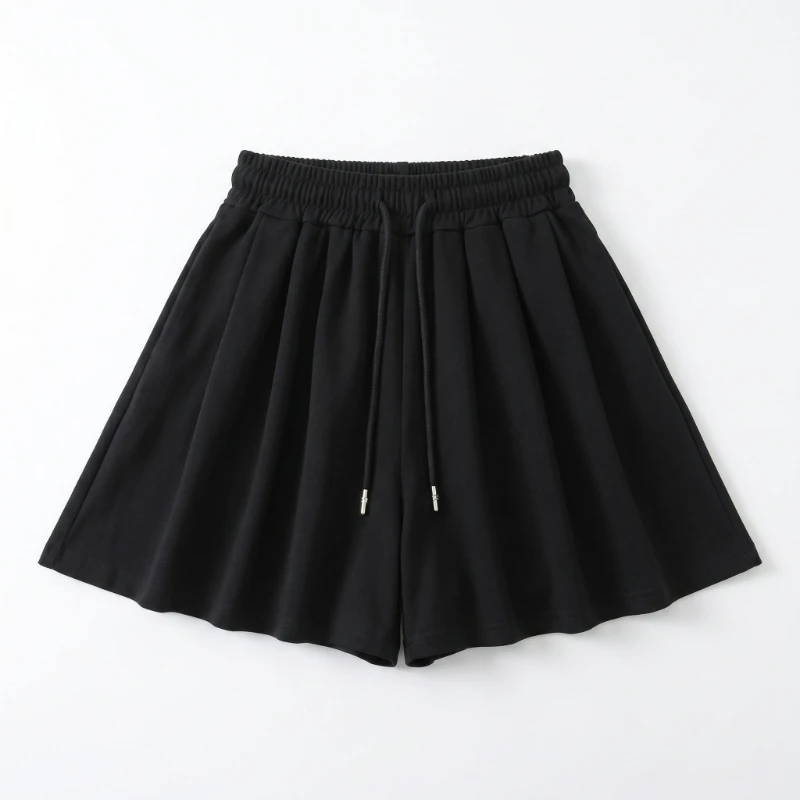 2026 Summer New High Waist Wide Leg Women's Sports Shorts Loose Fit A-Line Shorts Casual Versatile Comfortable Short Pants