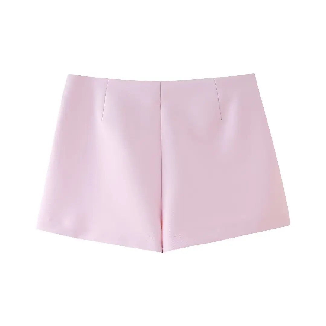 DUOPERI Women Fashion Solid Mini Skorts High Waist with Bowknot Female Chic Lady Casual Skirt Shorts Culottes