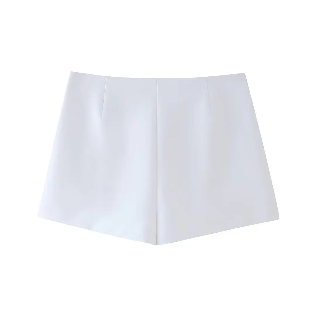 DUOPERI Women Fashion Solid Mini Skorts High Waist with Bowknot Female Chic Lady Casual Skirt Shorts Culottes