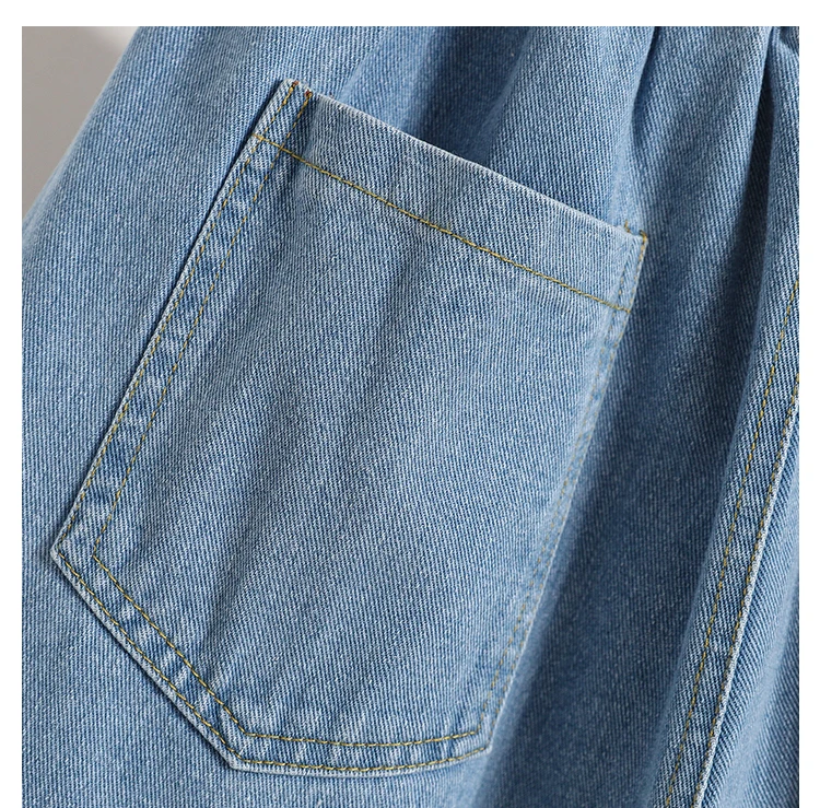 Wide Leg Denim Shorts For Women 2024 Summer New Arrivals High Waist Big Pockets Blue Color Jeans Shorts Casual Pants Trousers