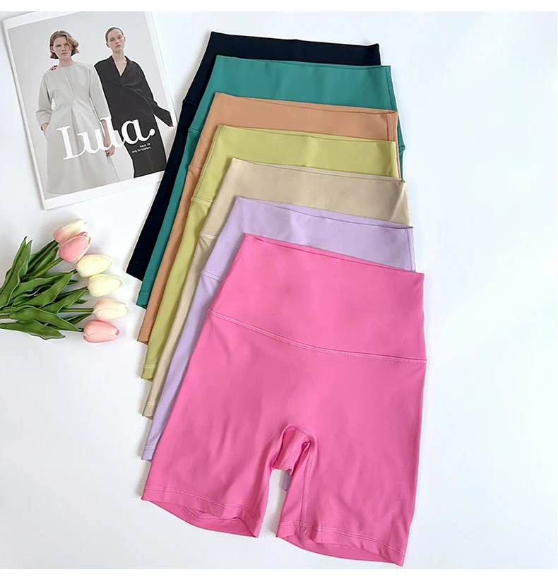 Women Yoga Shorts Gym Sports Shorts High Waist Workout Leggings Fitness Short Pants Running Cycling Tight Soft Sportswear🩳👍️