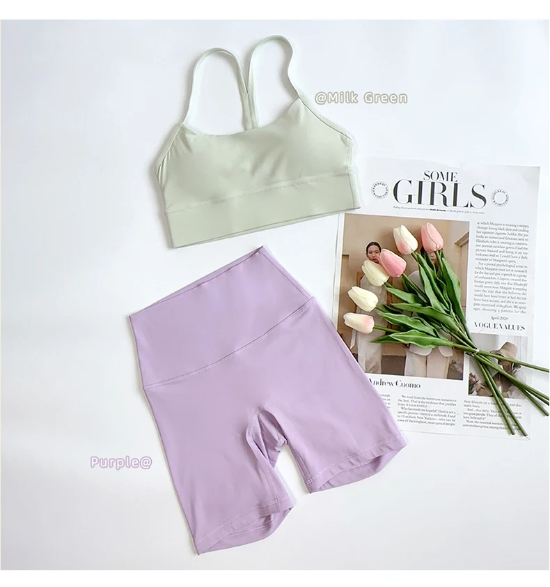 Women Yoga Shorts Gym Sports Shorts High Waist Workout Leggings Fitness Short Pants Running Cycling Tight Soft Sportswear🩳👍️