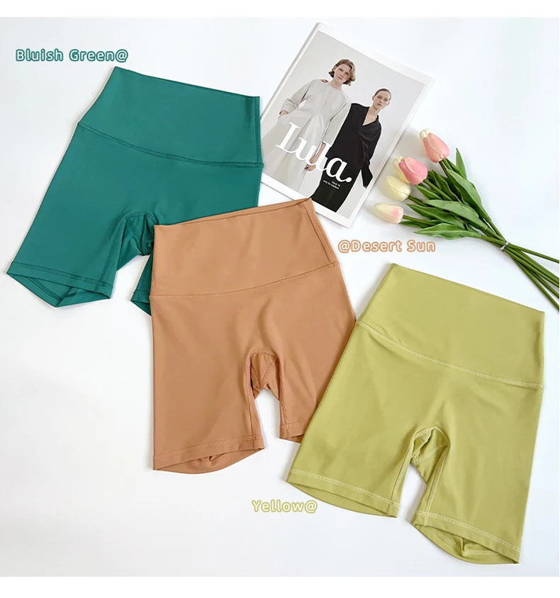 Women Yoga Shorts Gym Sports Shorts High Waist Workout Leggings Fitness Short Pants Running Cycling Tight Soft Sportswear🩳👍️