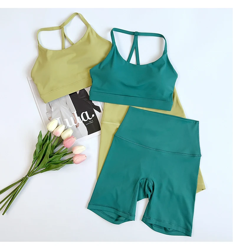 Women Yoga Shorts Gym Sports Shorts High Waist Workout Leggings Fitness Short Pants Running Cycling Tight Soft Sportswear🩳👍️