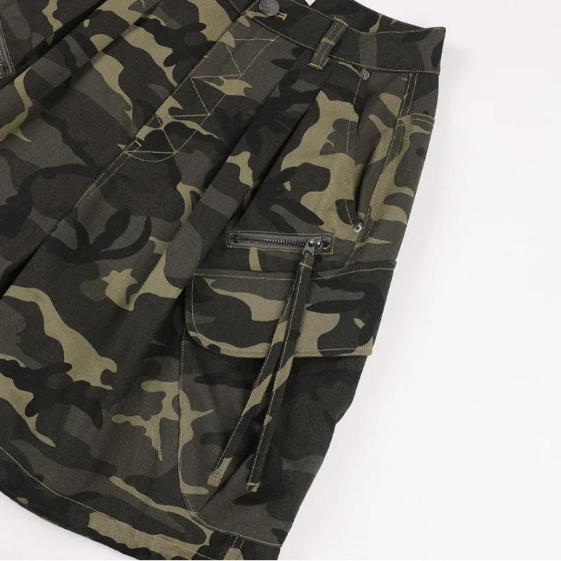 Women Y2K Camo Cargo Shorts Letter Print Baggy Hip Hop Streetwear Shorts with Pockets 2026