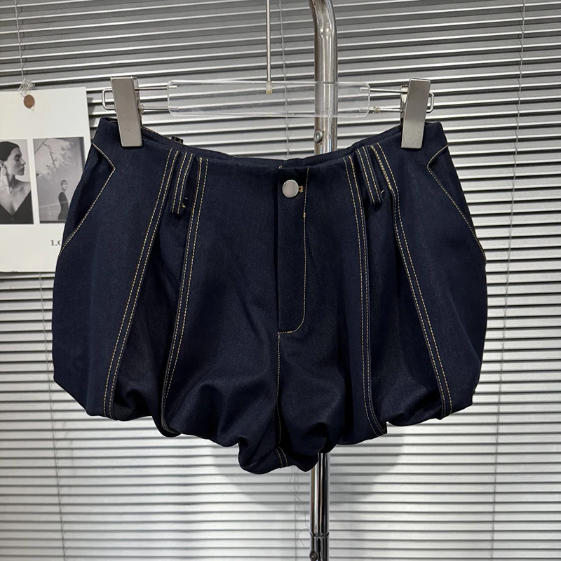 KUCLUT 2026 Autumn New Fashion Niche Design Versatile Solid Color Shorts For Women Casual Lined Design Hot Pants Female 1A4411