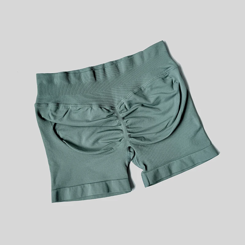 Women Casual Sports Shorts Summer Thin High Waist Shorts 4.5" Low Ribbed Band Running Breathable Short Pants
