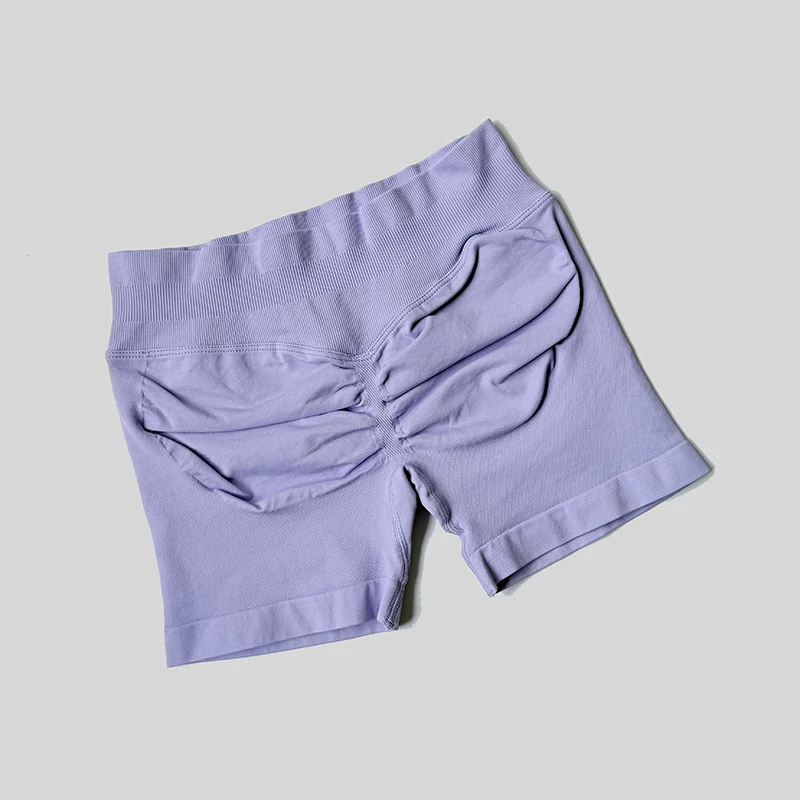 Women Casual Sports Shorts Summer Thin High Waist Shorts 4.5" Low Ribbed Band Running Breathable Short Pants
