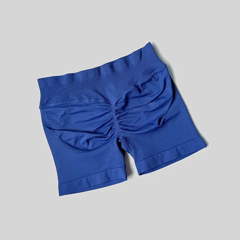 Women Casual Sports Shorts Summer Thin High Waist Shorts 4.5" Low Ribbed Band Running Breathable Short Pants