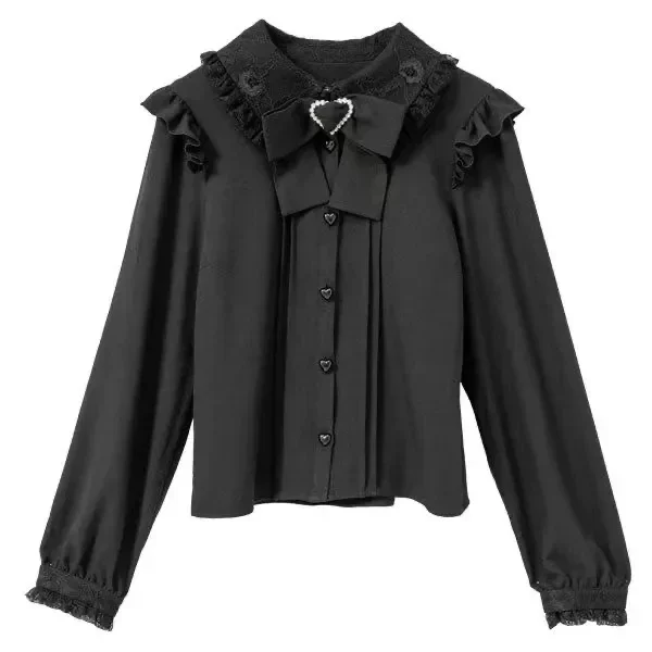Sweet Cute Lace A-Line Mini Skirts Women Gothic Lolita Ribbon Short Suspender Plaid Skirt Summer 2025 Solid Kawaii Japanese