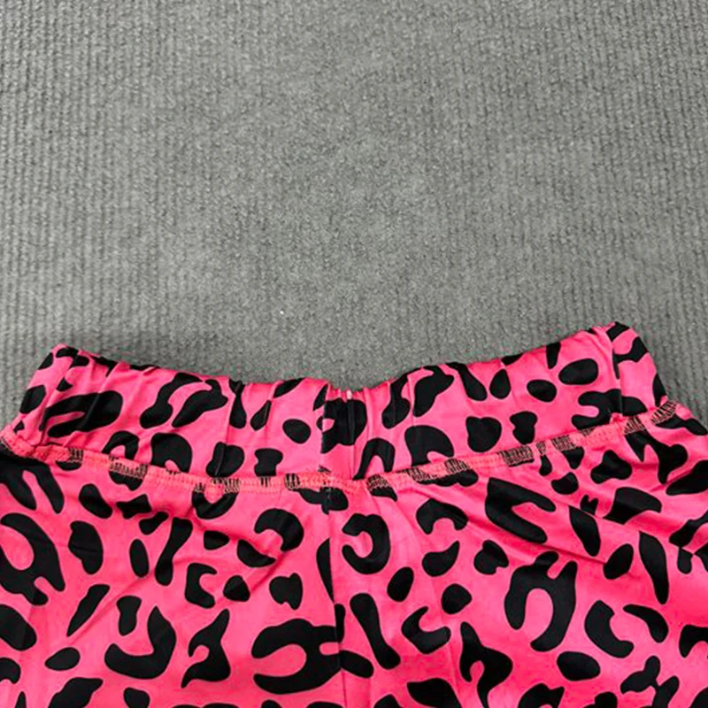 Leopard Print Cool Contrast Casual Sports Shorts Aesthetics Summer Low Waisted Beach Pants Y2K Spice Girl Trend Sexy Hot Pants