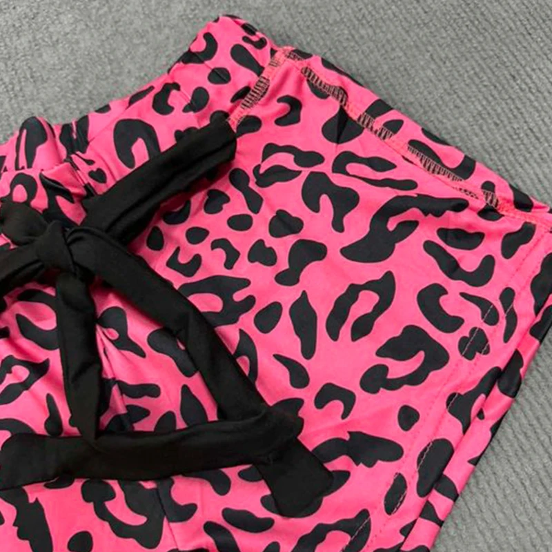 Leopard Print Cool Contrast Casual Sports Shorts Aesthetics Summer Low Waisted Beach Pants Y2K Spice Girl Trend Sexy Hot Pants
