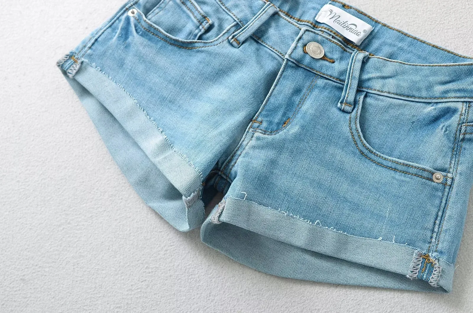 Shorts Women Straight Pants Denim Low Waist Sexy Slim Jeans Pockets Spliced 2024 Summer Casual Femme Basics Short Denims