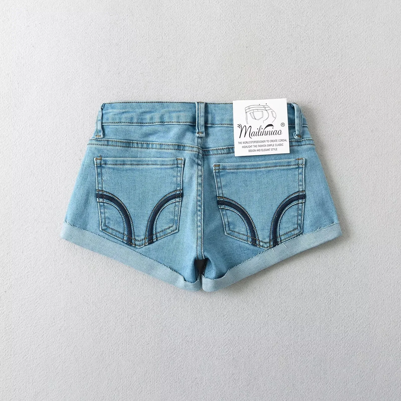 Shorts Women Straight Pants Denim Low Waist Sexy Slim Jeans Pockets Spliced 2024 Summer Casual Femme Basics Short Denims