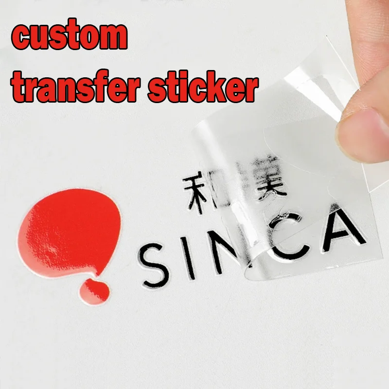 100PCS Custom DTF Transfer Stickers 3D UV Print Personalized DIY Company Logo Crystal Self-adhesive Label On Bottles Packing Box