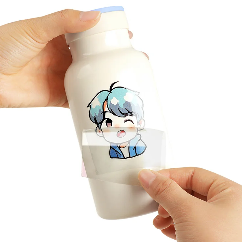 100PCS Custom DTF Transfer Stickers 3D UV Print Personalized DIY Company Logo Crystal Self-adhesive Label On Bottles Packing Box