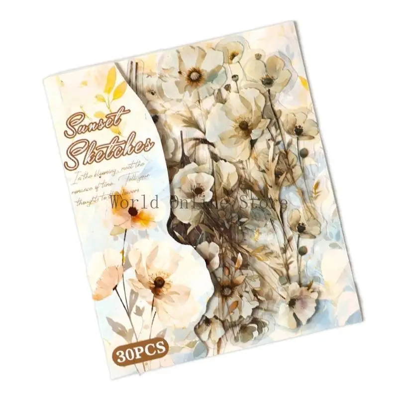 Sticker for Scrapbooking Adhesive Plant Theme 87HC