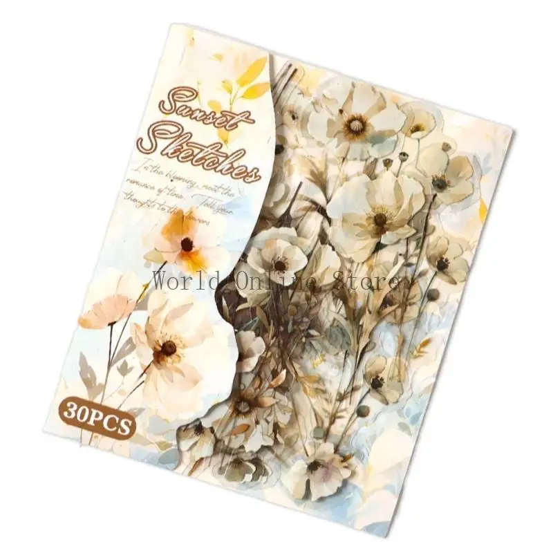 Sticker for Scrapbooking Adhesive Plant Theme 87HC