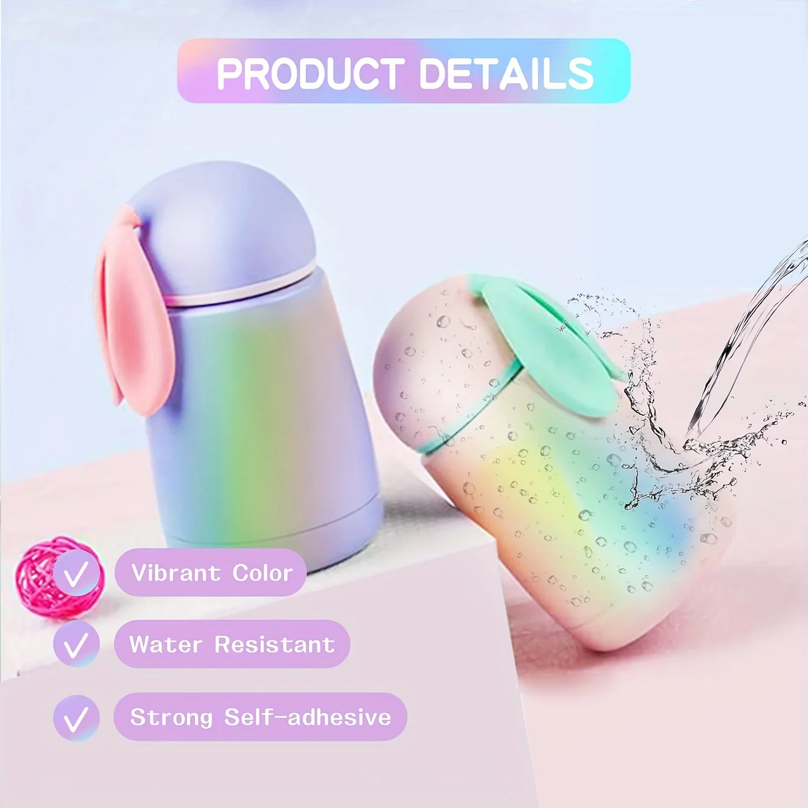 50pcs Holographic Sticker Paper 2.9 X 4.1 Inch Clear Vinyl Self-Adhesive Waterproof Transparent Cold Laminating Film for Crafts