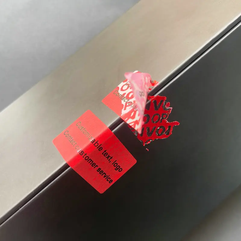 Red 100pcs Warranty Protection Sticker 1.57" x 0.79"(40mm x 20mm) Safe Seal Anti-Tamper Warranty Void open Label sticker