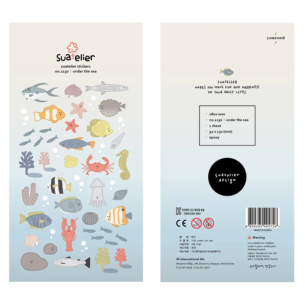 Korean Import Original Suatelier Collection Kawaii Daily Stickers Scrapbooking Diy Journal Stationery Sticker Deco Art Supplies