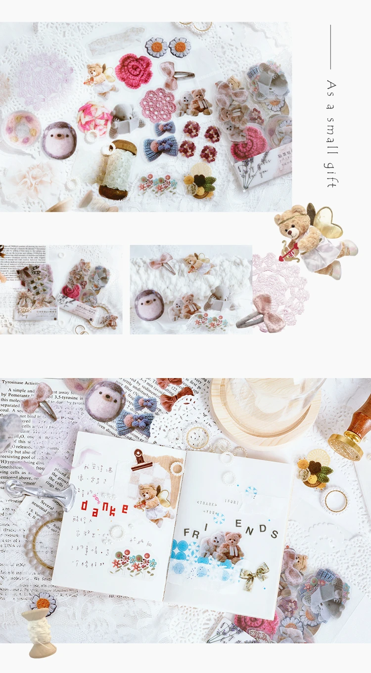 40pcs/bag Vintage Ginkgo leaves flowers PET sticker package DIY diary decoration sticker album scrapbooking