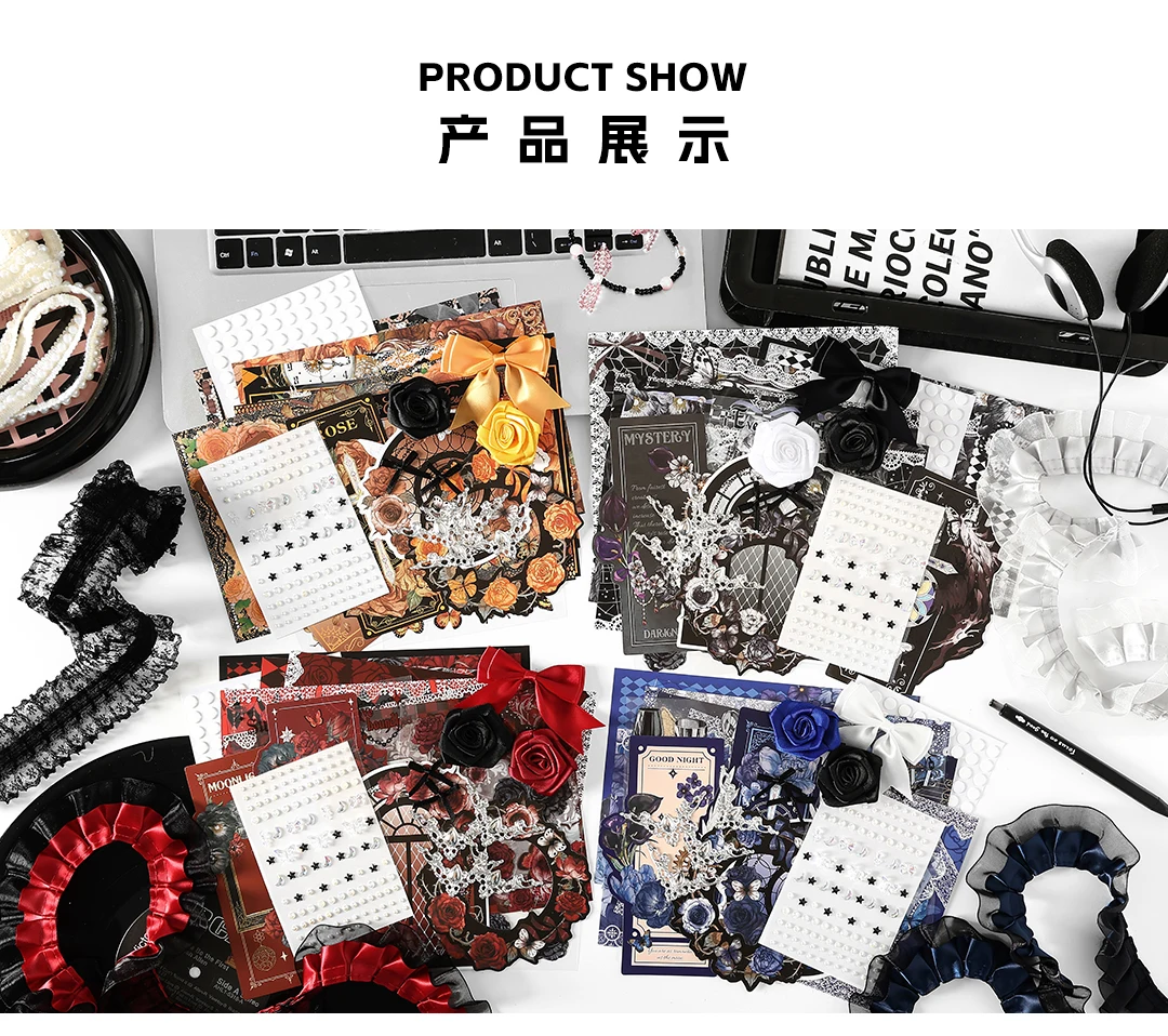 Kawaii painting Accessories Stickers Pack Tie Bag Material Package Comic Exhibition Accessories DIY Decorations Background