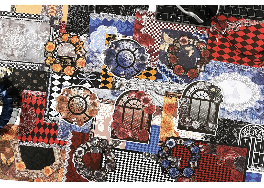 Kawaii painting Accessories Stickers Pack Tie Bag Material Package Comic Exhibition Accessories DIY Decorations Background